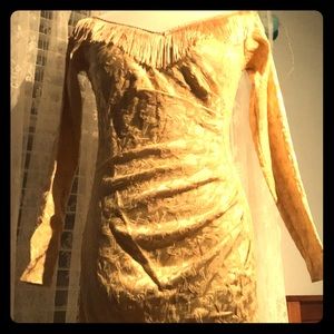 Long-Sleeved Country Western Gown Fringe Halloween